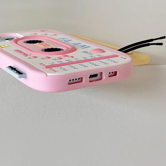 Funny iPhone Case, Pink Retro Boom Box, iPhone 12/12 Pro - Picture 3 of 4